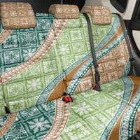 Hawaiian Quilt Pattern Back Car Seat Cover Green Chestnut Color Mixed - Polynesian Pride