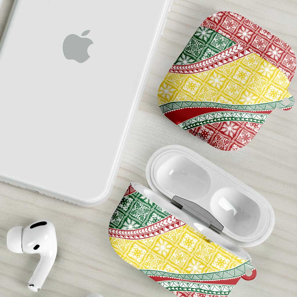 Hawaiian Quilt Pattern AirPods Case Special Color Mixed - Polynesian Pride
