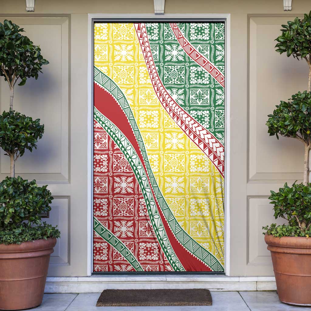 Hawaiian Quilt Pattern Door Cover Special Color Mixed - Polynesian Pride