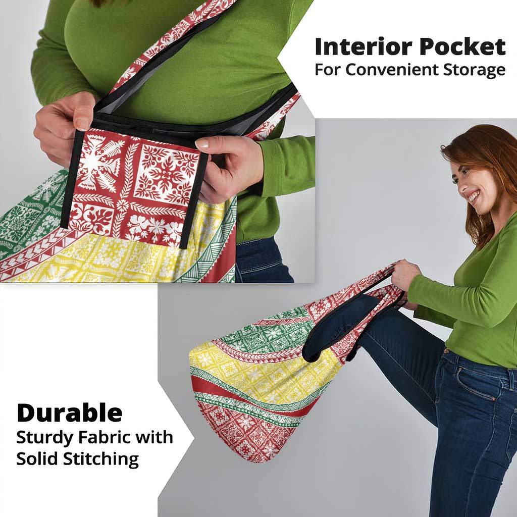 Hawaiian Quilt Pattern Grocery Bag Special Color Mixed - Polynesian Pride