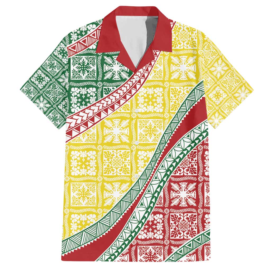 Hawaiian Quilt Pattern Hawaiian Shirt Special Color Mixed - Polynesian Pride