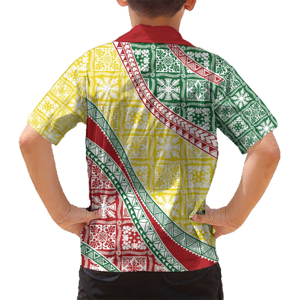 Hawaiian Quilt Pattern Hawaiian Shirt Special Color Mixed - Polynesian Pride