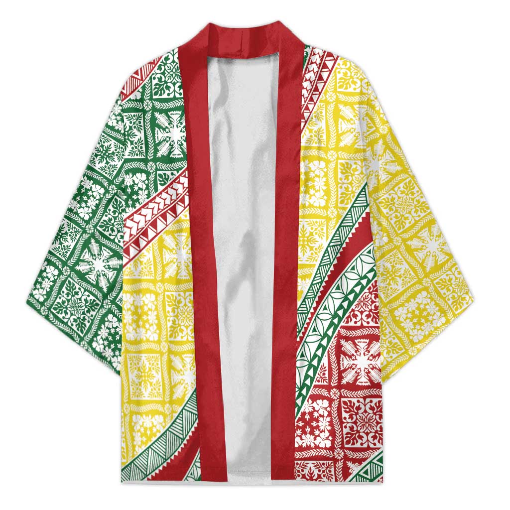 Hawaiian Quilt Pattern Kimono Special Color Mixed - Polynesian Pride