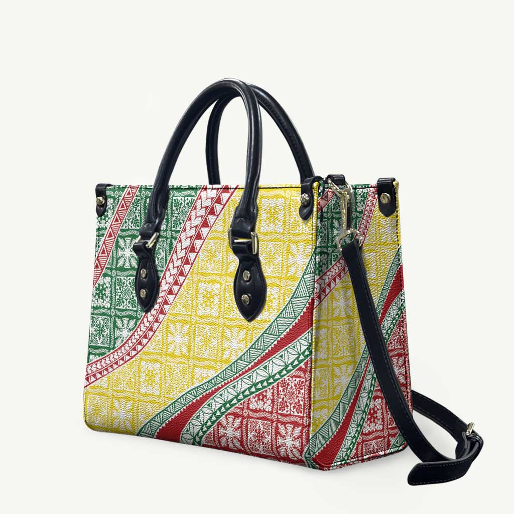 Hawaiian Quilt Pattern Leather Bag Special Color Mixed LT01 Multicolor - Polynesian Pride