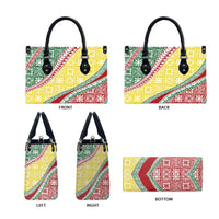 Hawaiian Quilt Pattern Leather Bag Special Color Mixed - Polynesian Pride