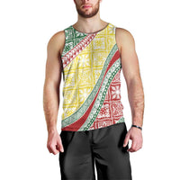Hawaiian Quilt Pattern Men Tank Top Special Color Mixed - Polynesian Pride