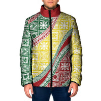 Hawaiian Quilt Pattern Padded Jacket Special Color Mixed LT01 Men Multicolor - Polynesian Pride
