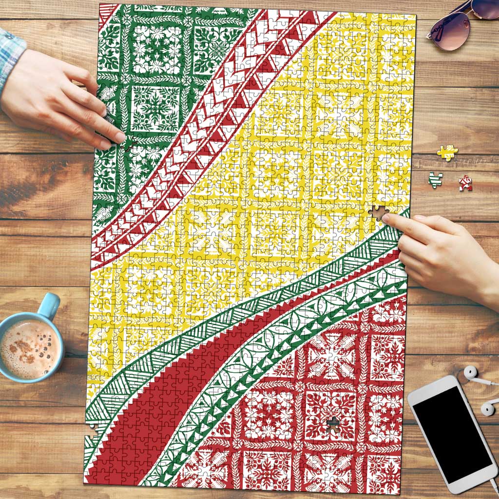 Hawaiian Quilt Pattern Puzzle Special Color Mixed LT01 Multicolor - Polynesian Pride