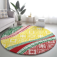 Hawaiian Quilt Pattern Round Carpet Special Color Mixed LT01 - Polynesian Pride