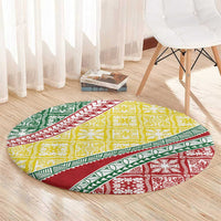 Hawaiian Quilt Pattern Round Carpet Special Color Mixed LT01 - Polynesian Pride