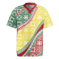 Hawaiian Quilt Pattern Rugby Jersey Special Color Mixed - Polynesian Pride