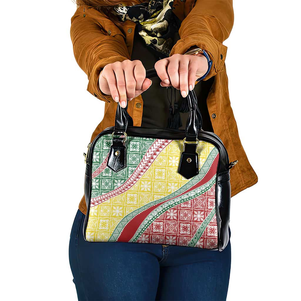 Hawaiian Quilt Pattern Shoulder Handbag Special Color Mixed LT01 One Size Multicolor - Polynesian Pride