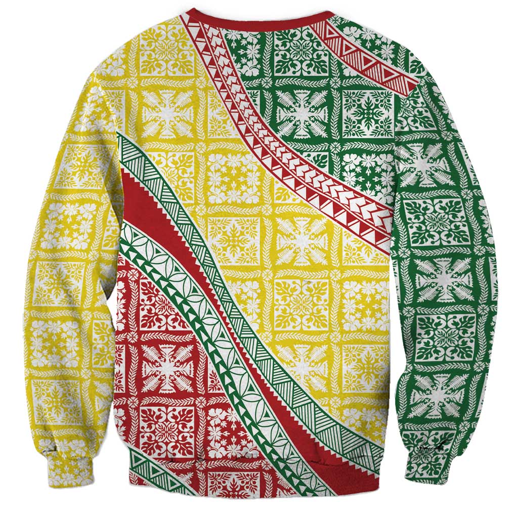 Hawaiian Quilt Pattern Sweatshirt Special Color Mixed - Polynesian Pride