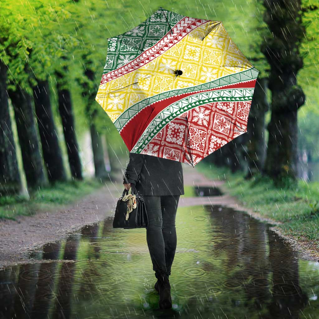 Hawaiian Quilt Pattern Umbrella Special Color Mixed - Polynesian Pride