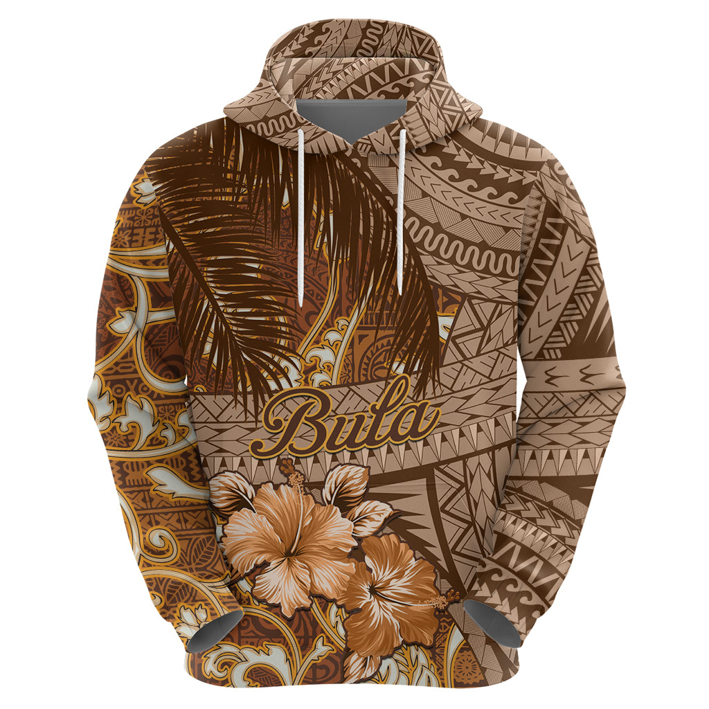 Personalised Fiji Masi Hoodie Bula Fijian Masi Tapa Vintage Style LT01 - Polynesian Pride
