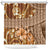 Fiji Masi Shower Curtain Bula Fijian Masi Tapa Vintage Style LT01 Brown - Polynesian Pride