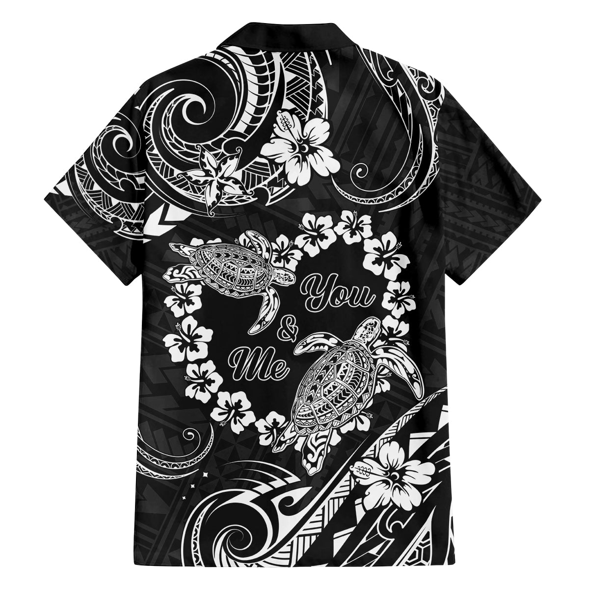Polynesian Turtle Valentine Family Matching Long Sleeve Bodycon Dress and Hawaiian Shirt You And Me Hibiscus Heart LT01 - Polynesian Pride