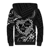 Polynesian Turtle Valentine Sherpa Hoodie You And Me Hibiscus Heart LT01 - Polynesian Pride