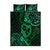 Polynesian Turtle Valentine Quilt Bed Set You And Me Green Hibiscus Heart LT01 Green - Polynesian Pride