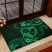 Polynesian Turtle Valentine Rubber Doormat You And Me Green Hibiscus Heart LT01 - Polynesian Pride