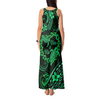 Polynesian Turtle Valentine Tank Maxi Dress You And Me Green Hibiscus Heart LT01 - Polynesian Pride