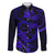 Polynesian Turtle Valentine Family Matching Summer Maxi Dress and Hawaiian Shirt You And Me Navy Blue Hibiscus Heart LT01 Dad's Shirt - Long Sleeve Blue - Polynesian Pride
