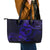 Polynesian Turtle Valentine Leather Tote Bag You And Me Navy Blue Hibiscus Heart LT01 - Polynesian Pride