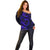 Polynesian Turtle Valentine Off Shoulder Sweater You And Me Navy Blue Hibiscus Heart LT01 - Polynesian Pride