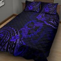 Polynesian Turtle Valentine Quilt Bed Set You And Me Navy Blue Hibiscus Heart LT01 - Polynesian Pride