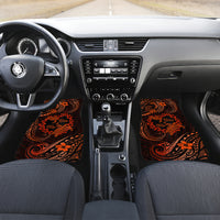 Polynesian Turtle Valentine Car Mats You And Me Orange Hibiscus Heart LT01 - Polynesian Pride