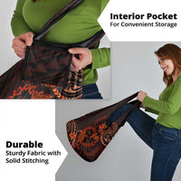 Polynesian Turtle Valentine Grocery Bag You And Me Orange Hibiscus Heart