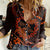 Polynesian Turtle Valentine Women Casual Shirt You And Me Orange Hibiscus Heart LT01 Female Orange - Polynesian Pride