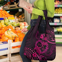 Polynesian Turtle Valentine Grocery Bag You And Me Pink Hibiscus Heart