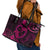 Polynesian Turtle Valentine Leather Tote Bag You And Me Pink Hibiscus Heart LT01 - Polynesian Pride