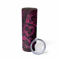 Polynesian Turtle Valentine Skinny Tumbler You And Me Pink Hibiscus Heart