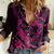 Polynesian Turtle Valentine Women Casual Shirt You And Me Pink Hibiscus Heart LT01 Female Pink - Polynesian Pride