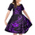 Polynesian Turtle Valentine Family Matching Long Sleeve Bodycon Dress and Hawaiian Shirt You And Me Purple Hibiscus Heart LT01 Daughter's Dress Purple - Polynesian Pride