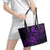 Polynesian Turtle Valentine Leather Tote Bag You And Me Purple Hibiscus Heart LT01 - Polynesian Pride