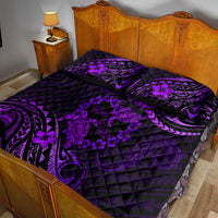 Polynesian Turtle Valentine Quilt Bed Set You And Me Purple Hibiscus Heart LT01 - Polynesian Pride