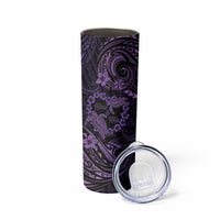 Polynesian Turtle Valentine Skinny Tumbler You And Me Purple Hibiscus Heart