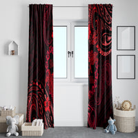 Polynesian Turtle Valentine Window Curtain You And Me Red Hibiscus Heart LT01 - Polynesian Pride
