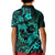 Polynesian Turtle Valentine Kid Polo Shirt You And Me Turquoise Hibiscus Heart LT01 - Polynesian Pride