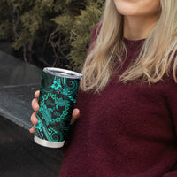 Polynesian Turtle Valentine Tumbler Cup You And Me Turquoise Hibiscus Heart