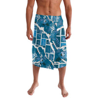 Hawaii Japanese Culture Blue Lavalava Spring Cranes Aloha Pattern LT01 Blue - Polynesian Pride