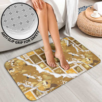 Hawaii Japanese Culture Gold Bathroom Set Spring Cranes Aloha Pattern