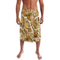 Hawaii Japanese Culture Gold Lavalava Spring Cranes Aloha Pattern LT01 Gold - Polynesian Pride