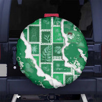 Hawaii Japanese Culture Green Spare Tire Cover Spring Cranes Aloha Pattern