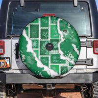 Hawaii Japanese Culture Green Spare Tire Cover Spring Cranes Aloha Pattern