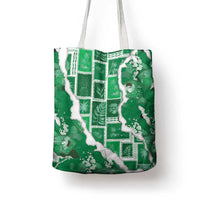 Hawaii Japanese Culture Green Tote Bag Spring Cranes Aloha Pattern