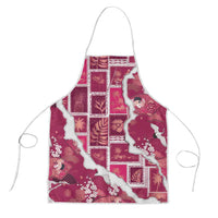 Hawaii Japanese Culture Pink Apron Spring Cranes Aloha Pattern
